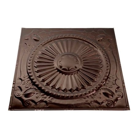 Acoustic Ceiling Products Great Lakes Tin Toronto 2' X 2' Lay-in Tin Ceiling Tile in Bronze Burst - Y59-06